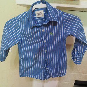Old navy boys button up blue with stripes